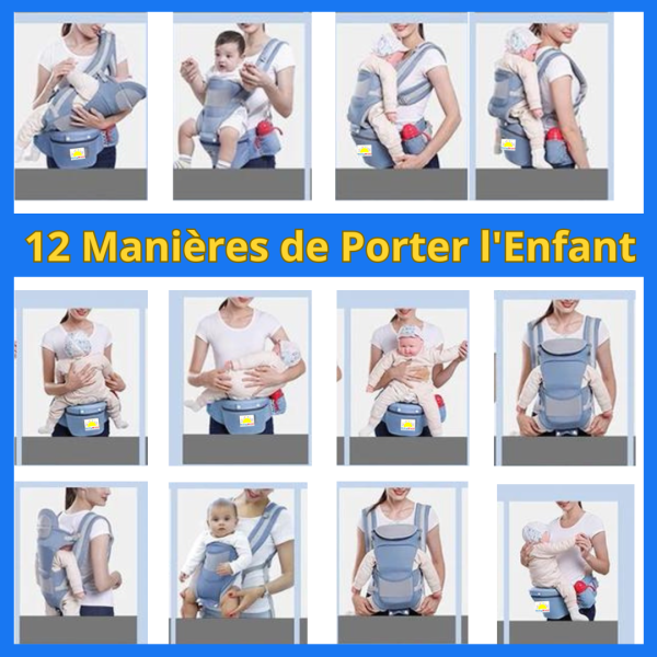 3 en 1 Porte bébé ergonomique bleue marine - Image 4