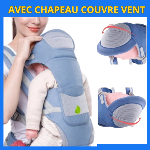 3 en 1 Porte bébé ergonomique bleue marine - Image 5