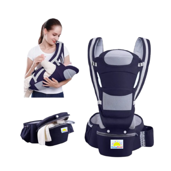 3 en 1 Porte bébé ergonomique bleue marine